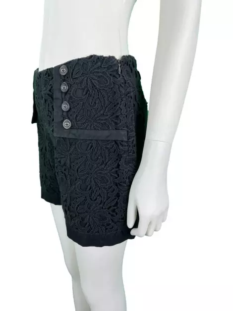 Shorts Maria Garcia Renda Preto