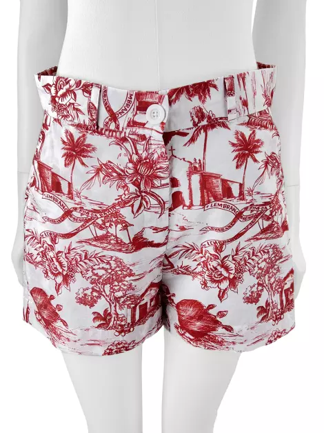 Shorts Mariana Penteado Tecido Bicolor