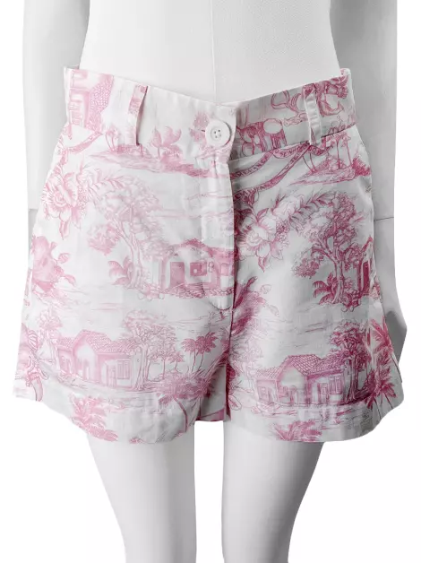 Shorts Mariana Penteado Tecido Bicolor