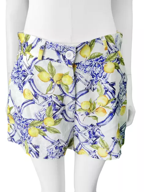 Shorts Mariana Penteado Tecido Estampado