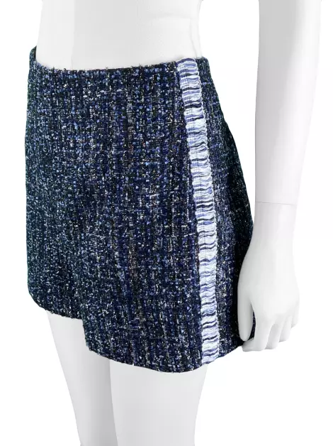 Shorts Martha Medeiros Tweed Azul