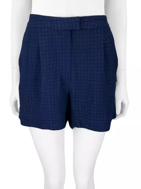 Shorts Massimo Dutti Texturizado Azul