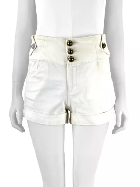 Shorts Mixed Botões Off White