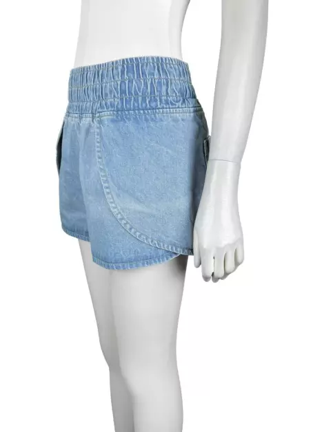 Shorts Pade D Jeans Curto Azul
