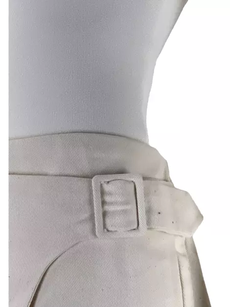 Shorts Saia Egrey Tecido Off-White