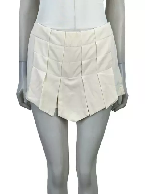Shorts Saia Giuliana Romanno Tecido Off-White