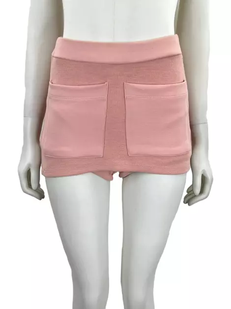 Shorts Saia Teti Gio Texturizado Rosa