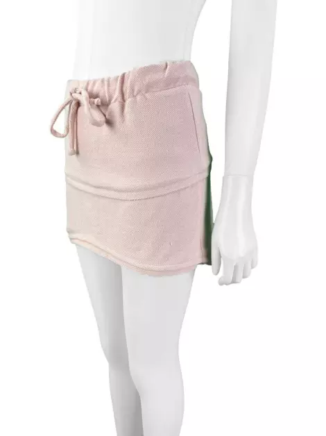 Shorts Saia Teti Gio Texturizado Rosa