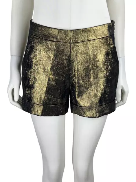 Shorts Ted Baker Tecido Dourado