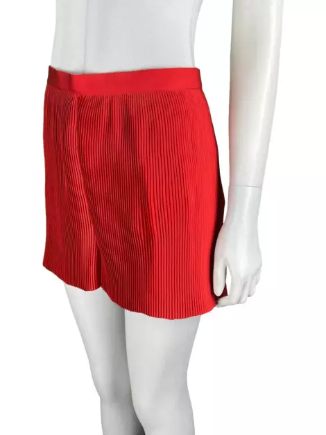 Shorts Von Trapp Plissado Vermelho