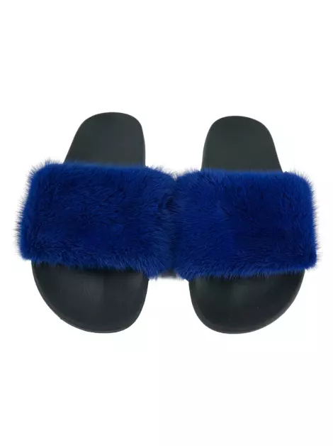 Slide Givenchy Fur Azul