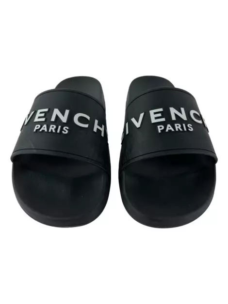 Slide Givenchy Rubber Logo Preto