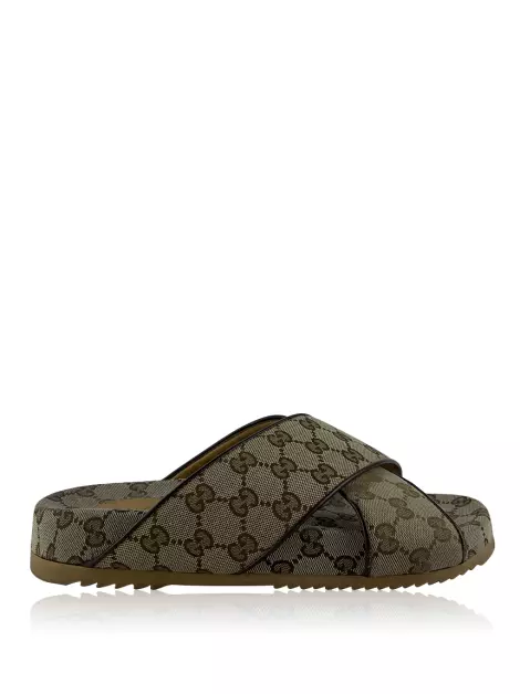 Slide Gucci GG Monograma Bege