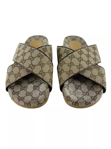 Slide Gucci GG Monograma Bege