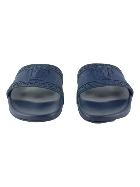 Slide Versace Rubber Medusa Head Azul