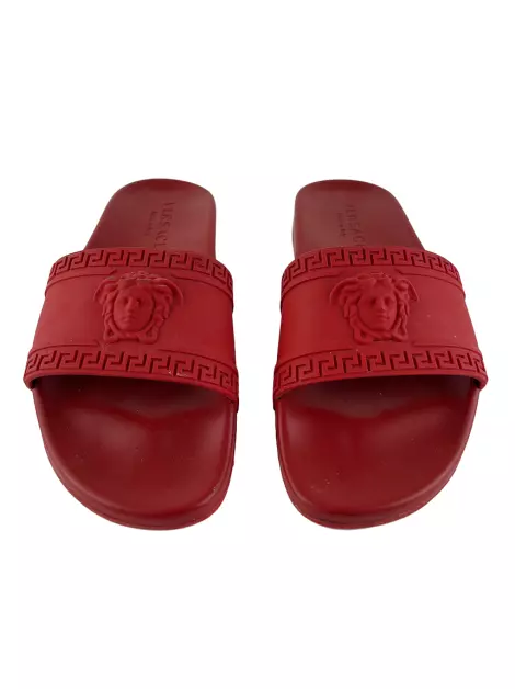 Slide Versace Rubber Medusa Vermelho