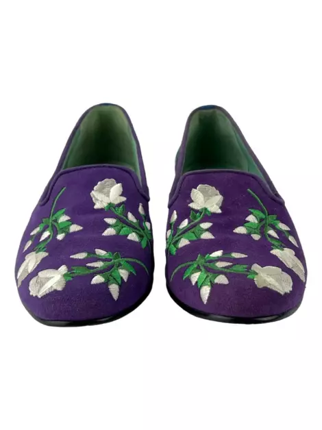 Slipper Blue Bird Bordado Roxo
