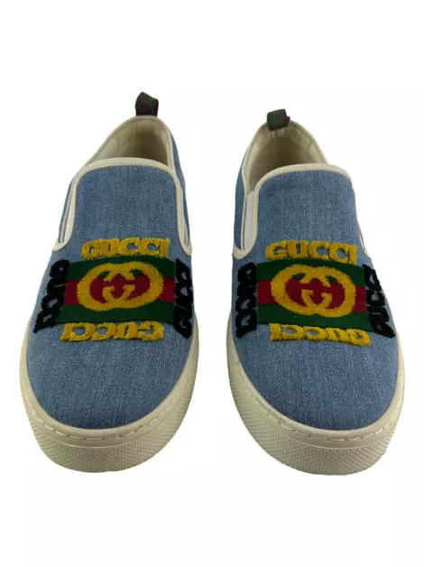 Slipper Gucci Kura Denim Dublin Azul