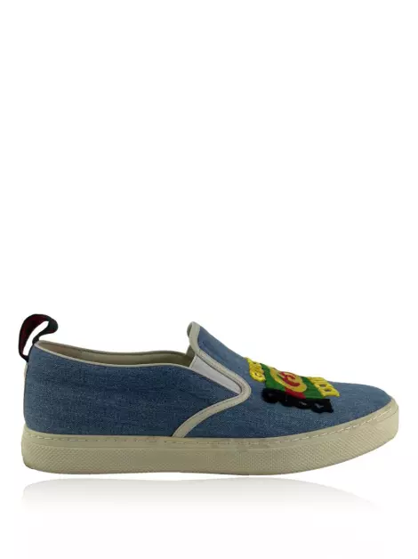 Slipper Gucci Kura Denim Dublin Azul
