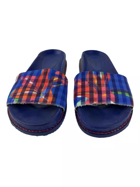 Slipper Sardina Xadrez Azul