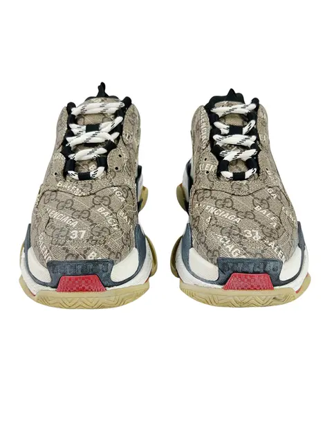 Tênis Balenciaga X GUCCI Triple S GG Supreme Monogram Allover Logo