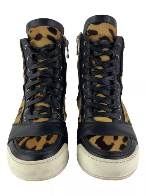 Tênis Balmain Couro Animal Print