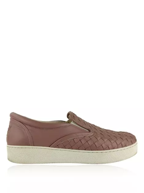 Tênis Bottega Veneta Intrecciato Lilás