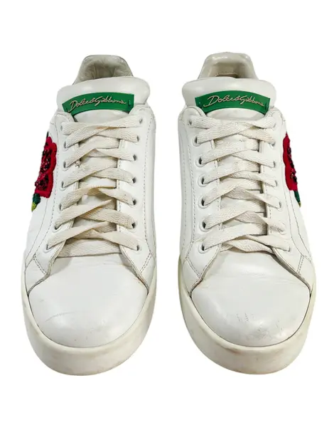 Tênis Dolce & Gabbana Portofino Rose Patch Branco