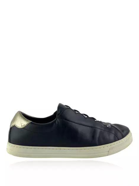 Tênis Fendi Vitello Lurex Rockoclick Preto