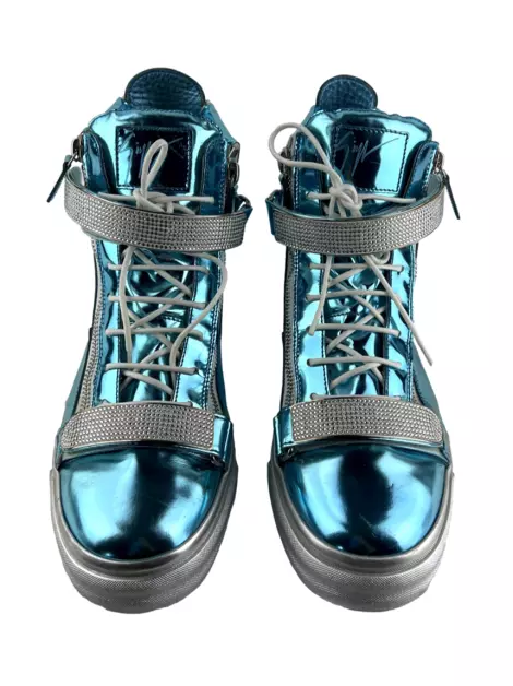 Tênis Giuseppe Zanotti Crystal Azul Metálico