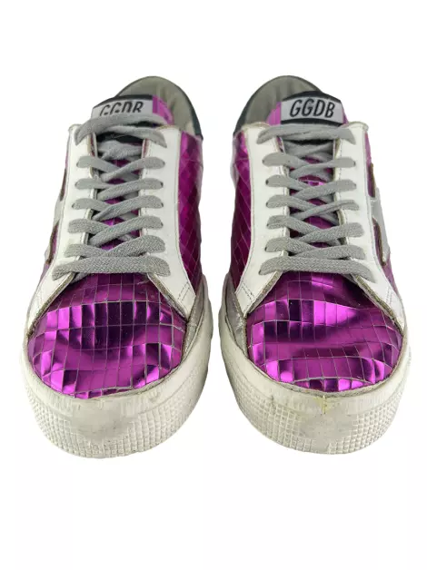 Tênis Golden Goose Deluxe Brand May Mirror Hot Pink