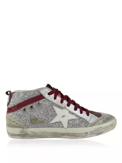 Tênis Golden Goose Deluxe Brand Mid Star Glitter Tricolor