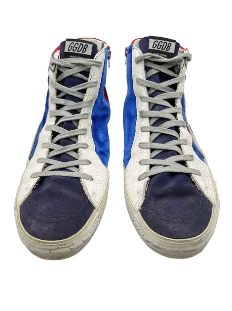 Tênis Golden Goose Deluxe Brand Slide Veludo Multicolor