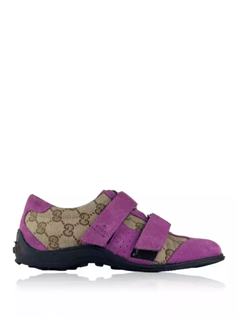 Tênis Gucci Monograma Camurça Rosa