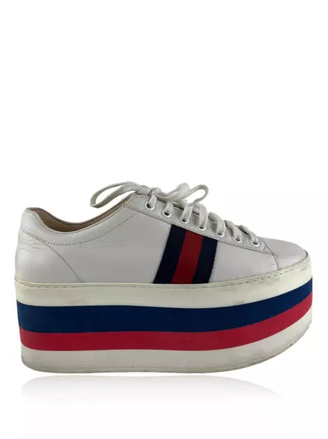 Tênis Gucci Peggy Platform Branco