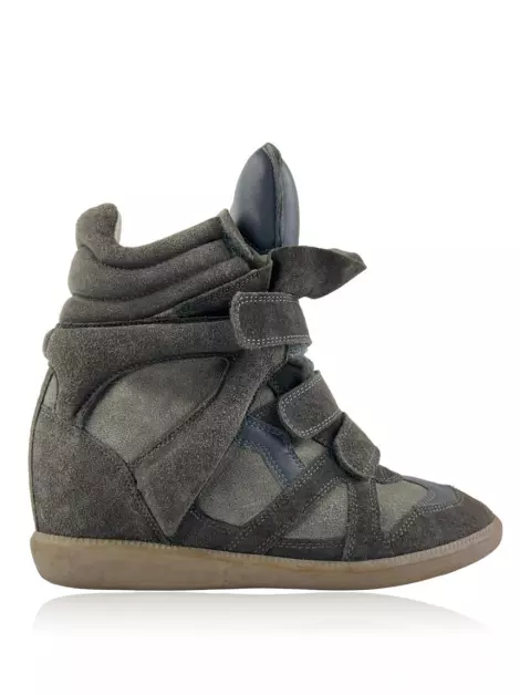 Tênis Isabel Marant Bekett Suede Cinza