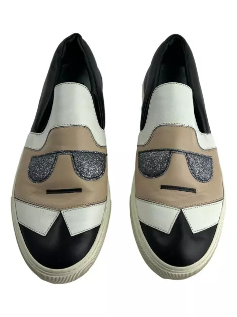 Tênis Karl Lagerfeld Couro Preto
