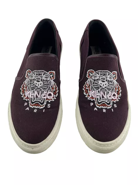 Tênis Kenzo Slip On Tiger Vinho