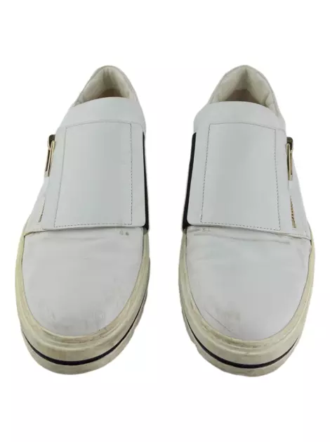 Tênis Roger Vivier Sneaky Viv Zip Couro Branco