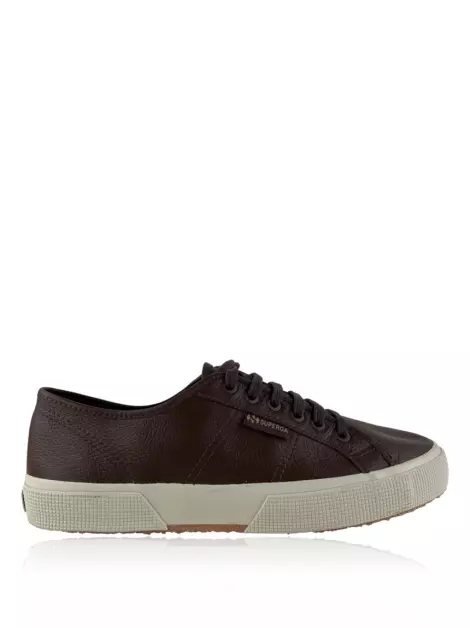 Tênis Superga Couro Marrom