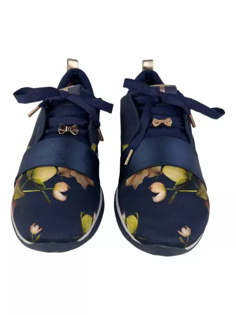 Tênis Ted Baker Floral Azul Marinho