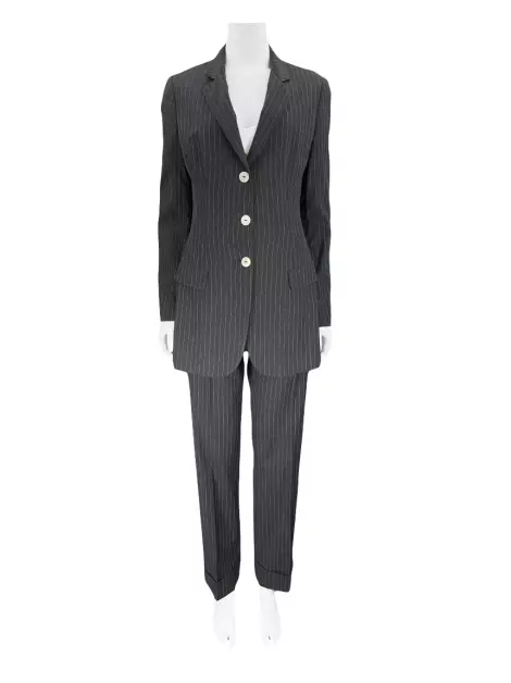 Terno Dolce & Gabbana Risca de Giz Preto