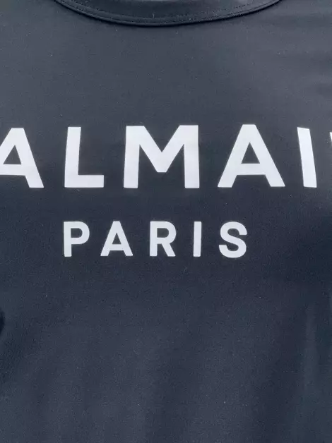 Top Balmain Logo Preto