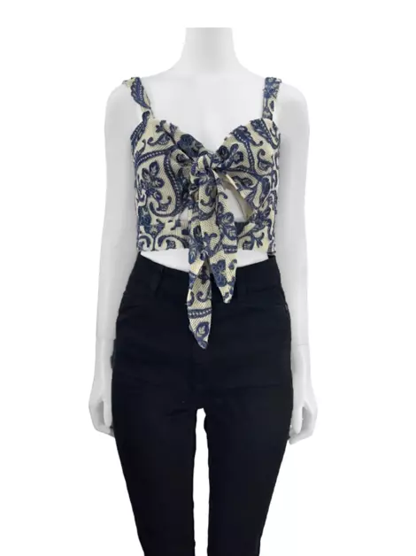 Top Iorane Texturizado Azul