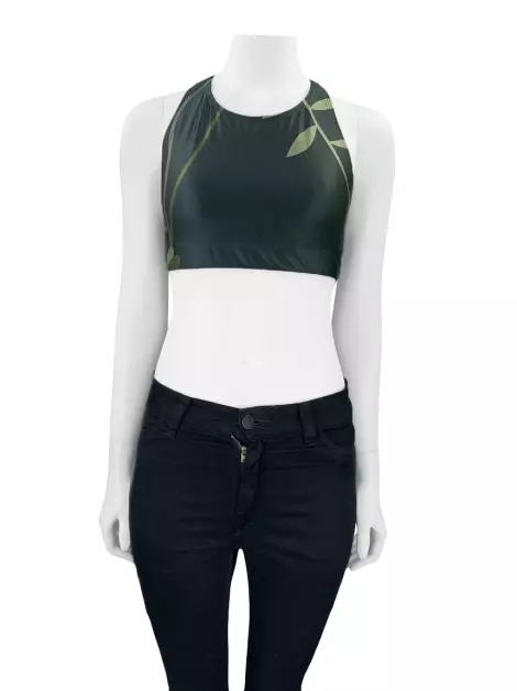 Top Lauf Tecido Verde
