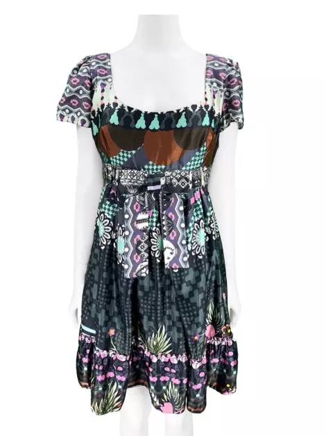 Vestido Adriana Barra Seda Estampado