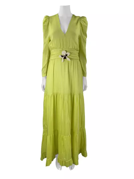 Vestido Adriana Degreas Tecido Verde