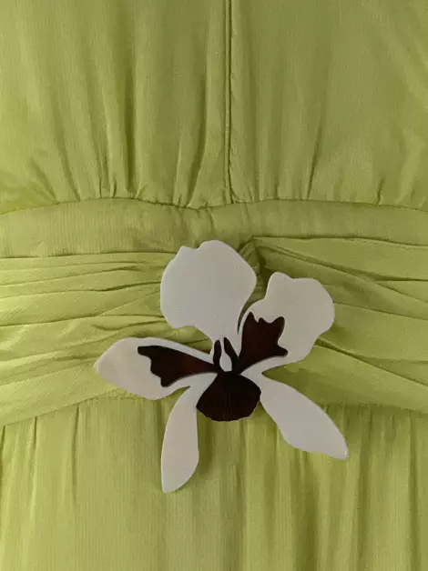 Vestido Adriana Degreas Tecido Verde