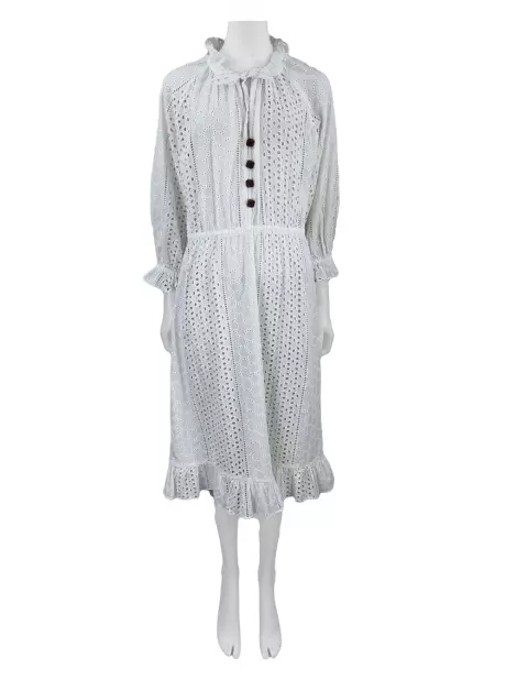 Vestido Adriana Degreas TexturizadO Branco