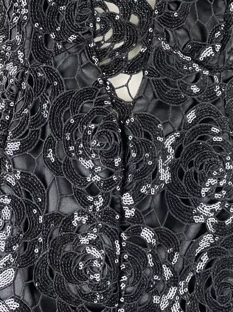 Vestido Agilità Paetês Preto
